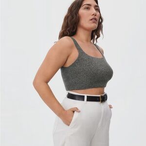 Everlane The Cozy-Stretch Tank in Dark Grey